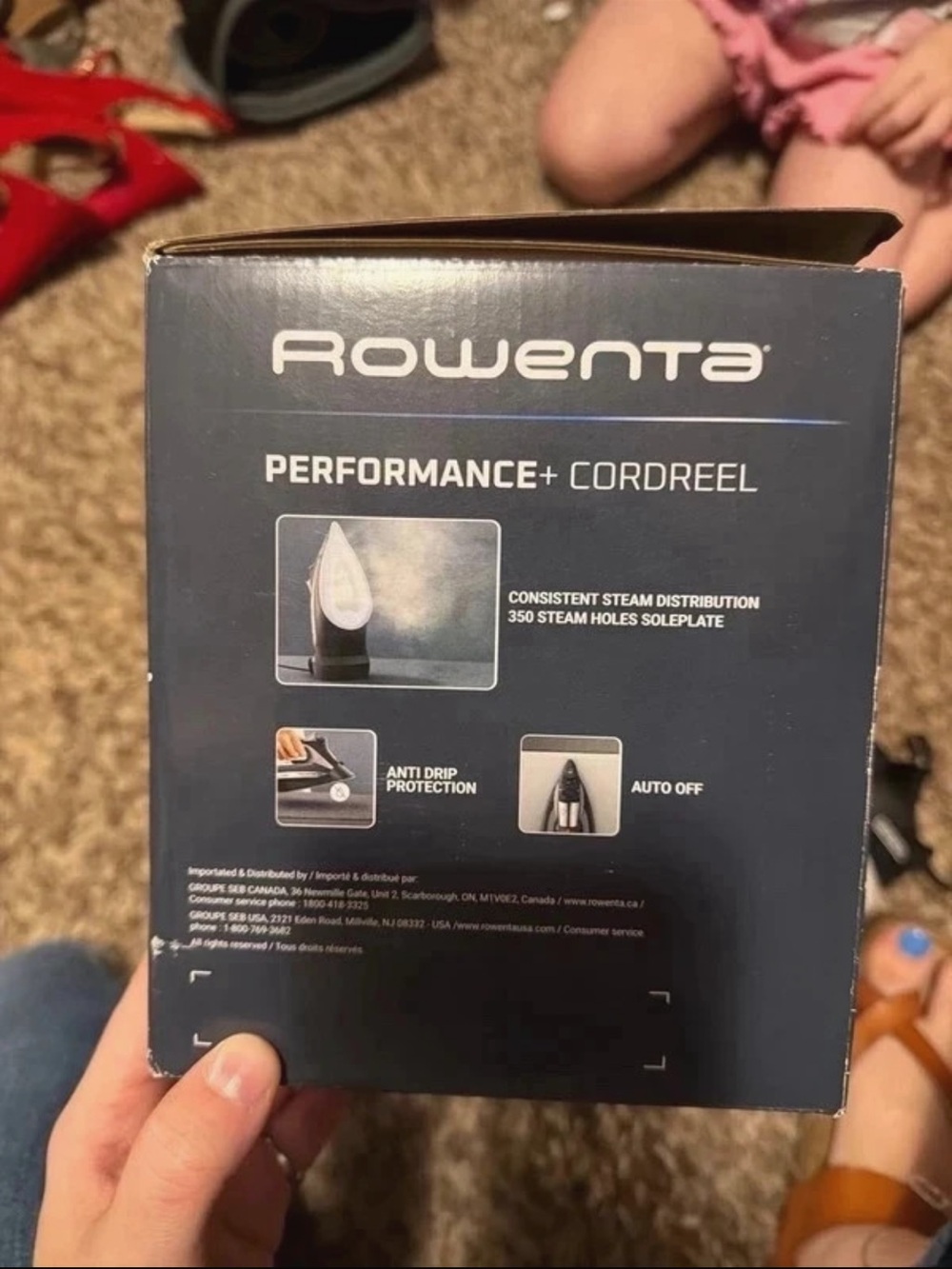 Rowenta Performance+ CordReel Steam Iron - Black